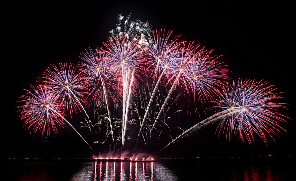 fireworks at Gustavia